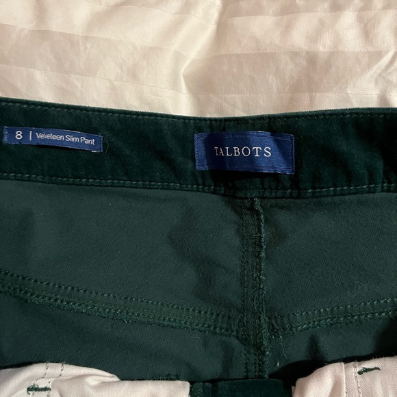 Talbot green velvety pants. - Picture 3 of 3
